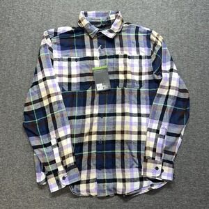 Alpine Design Mens L Brushed Flannel Long Sleeve Shirt King Winter Plaid NEW